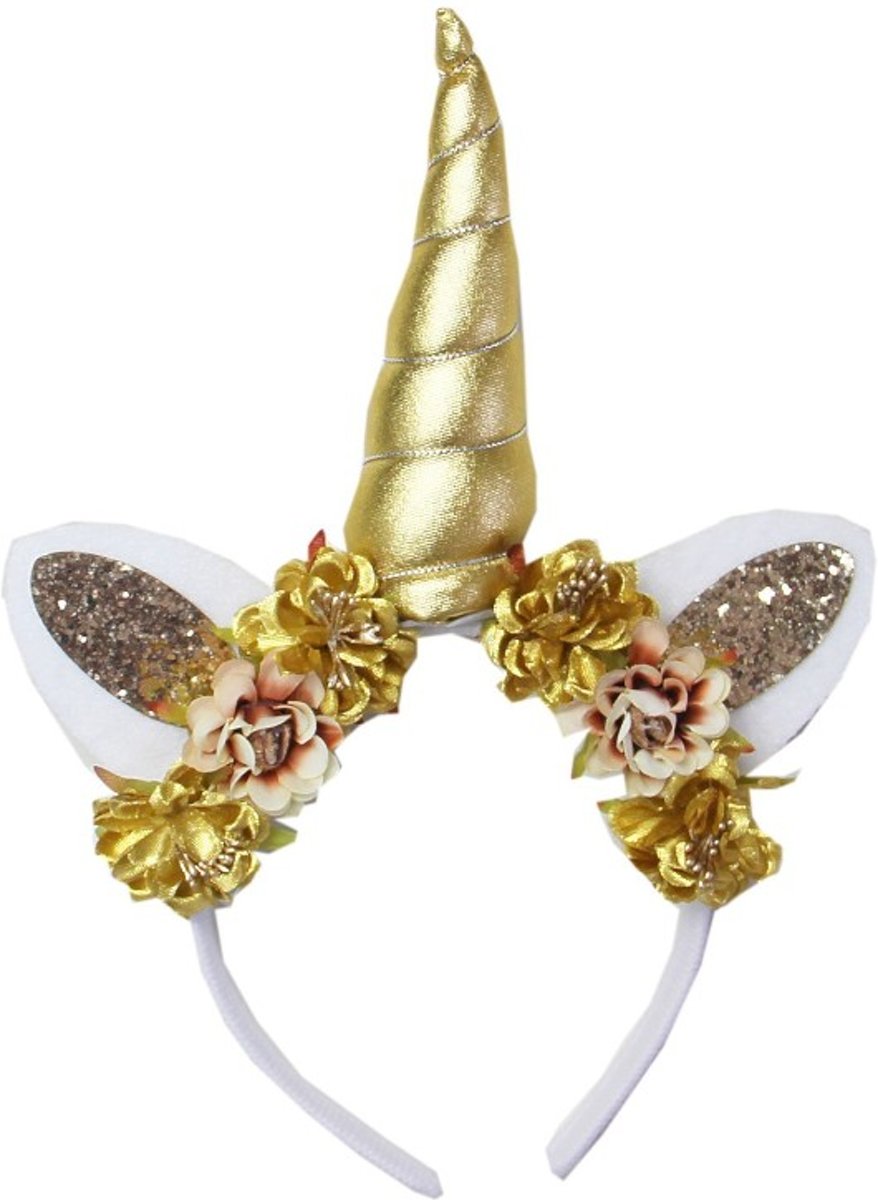 Unicorn haarband, diadeem goud | Eenhoorn haarband, diadeem goud